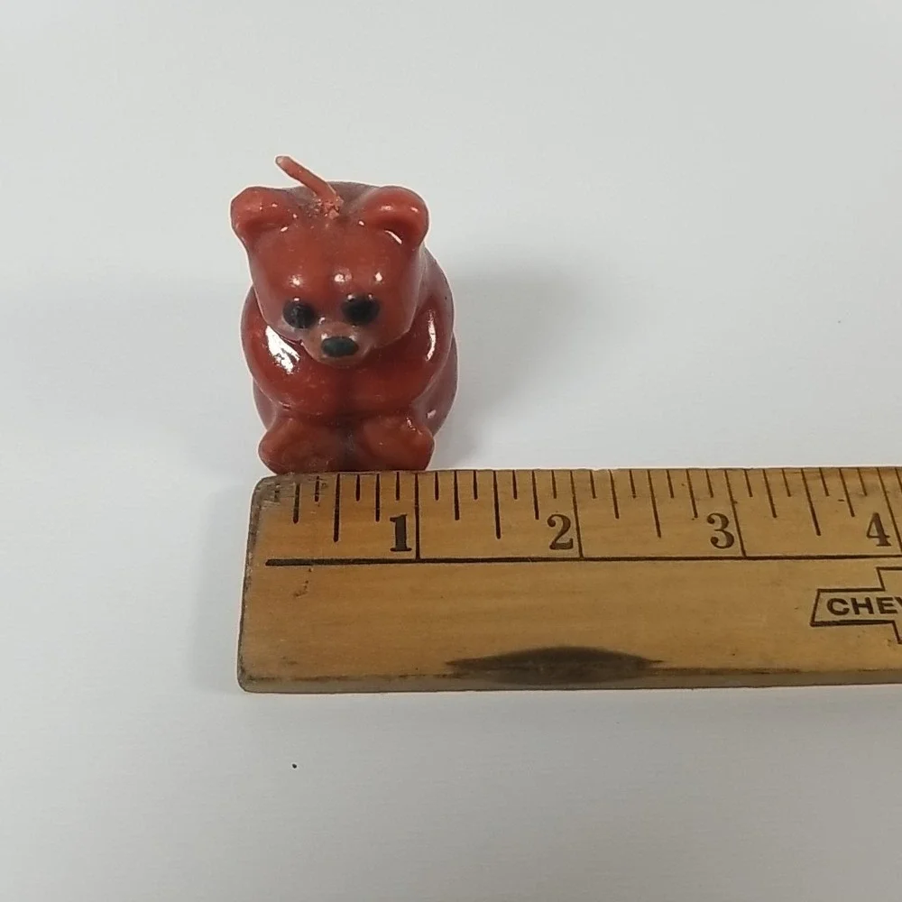 Beautiful Vintage Virgin Teddy Bear Unused Wax Candle Figurine 2